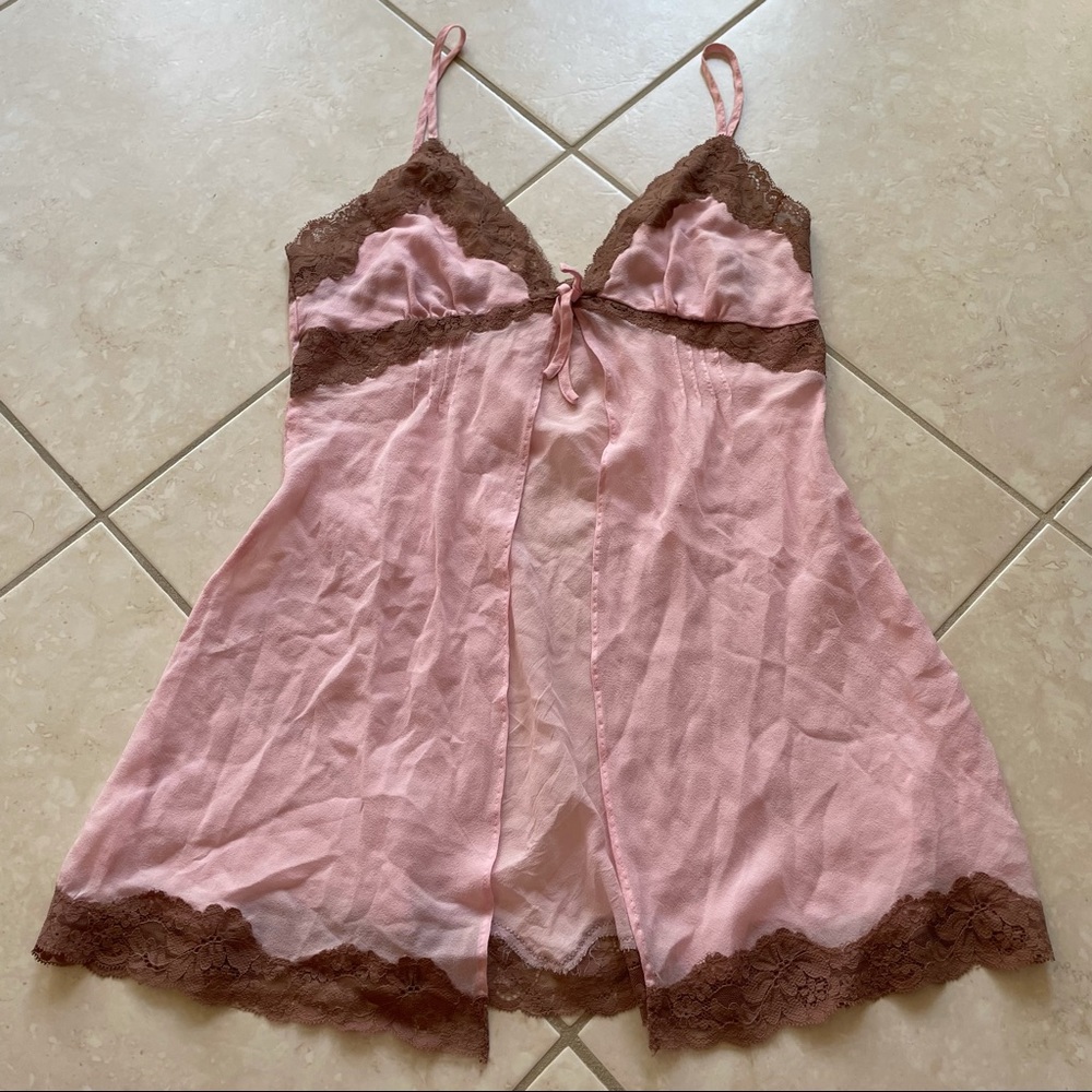 vintage victoria secret pink slip dress